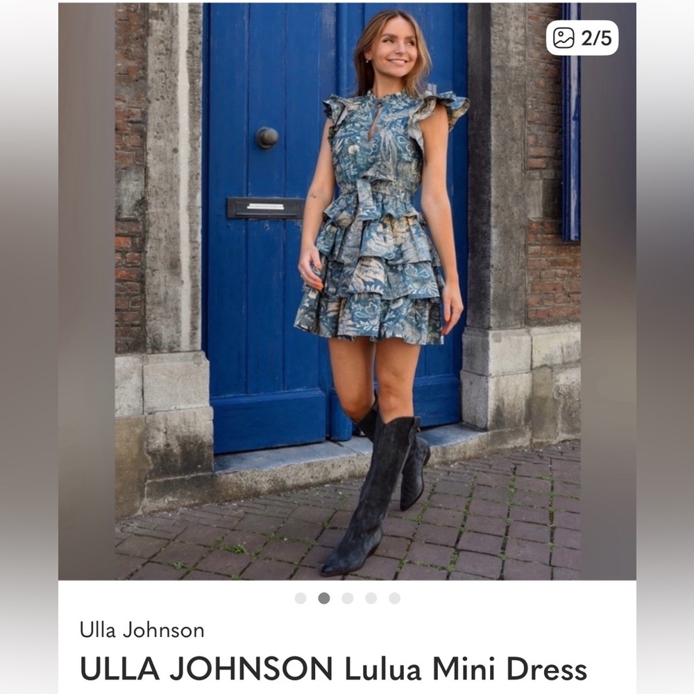 Ulla Johnson Lulua Tiered Ruffle Mini Dress. Size 6.